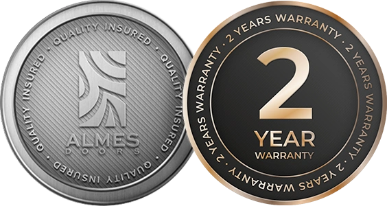 2 Years Warranty badge - Almes doors quality guarantee